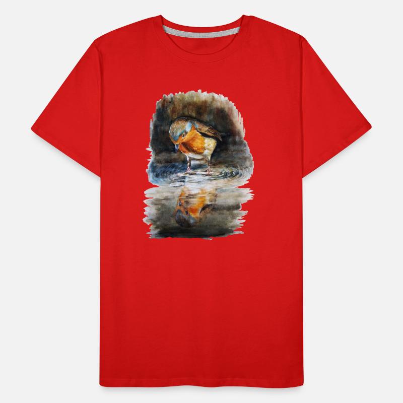 rouge-gorge T-shirt bio Premium Homme