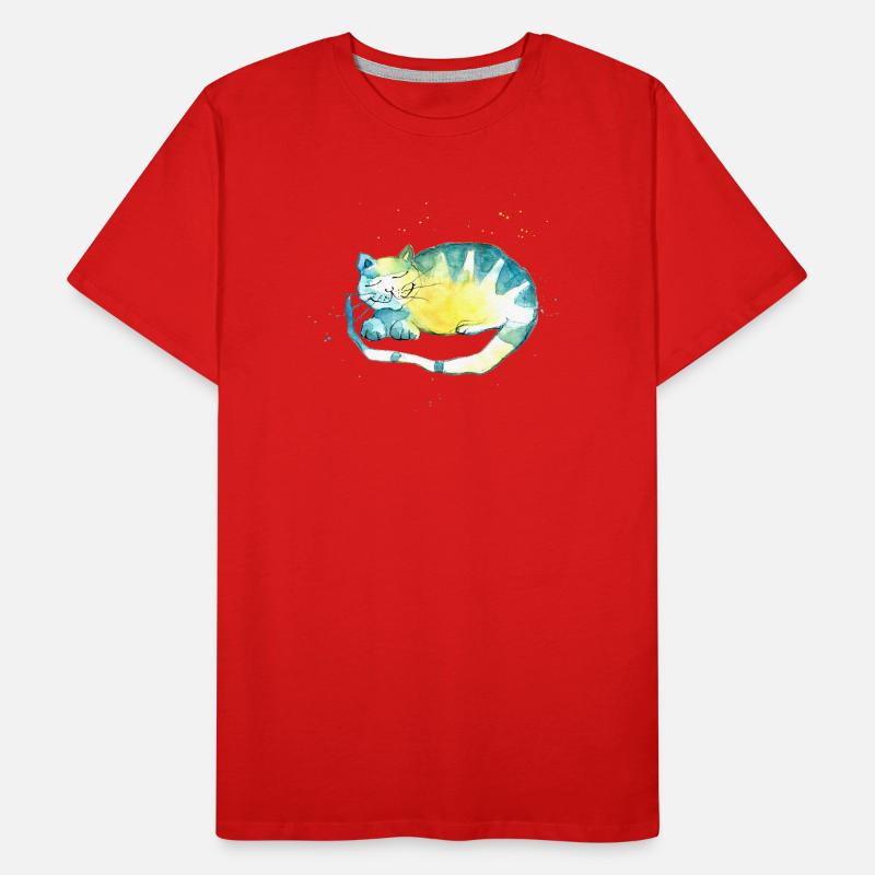 Sleeping cat. I have to think. Men's Premium Organic T-Shirt