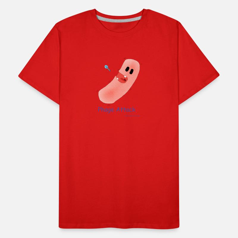 Phage Attack - Bakterium & Bakteriophage Männer Premium Bio T-Shirt