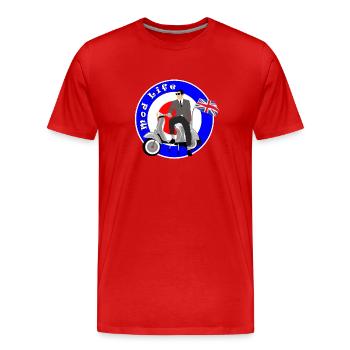 Mod Life - T-shirt bio Premium Homme - rouge - Devant - Damien (186cm)