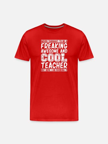 Cool Teacher T shirts - Men's Premium Organic T-Shirt - red