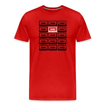 big bang - tapes - Männer Premium Bio T-Shirt - Rot - Vorne - Damien (186cm)