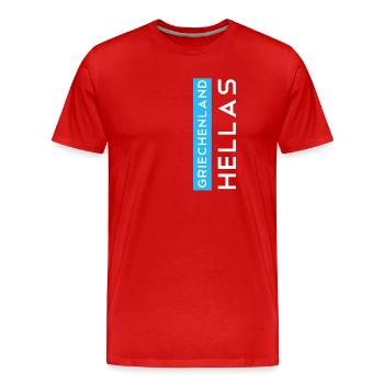 Grèce Hellas - T-shirt bio Premium Homme - rouge - Devant - Damien (186cm)