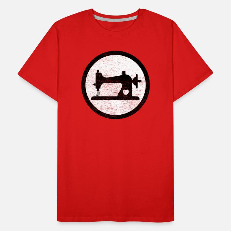sewing machine1 black Men's Premium Organic T-Shirt