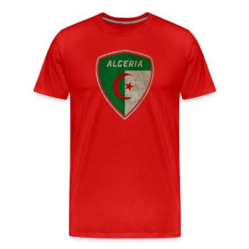 Algérie Armoiries Vintage / Cadeau Alger - T-shirt bio Premium Homme - rouge - Devant - Damien (186cm)