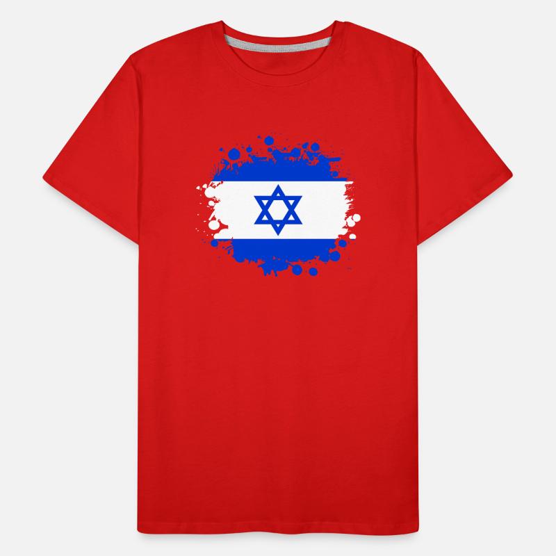 Israel Blot/Jerusalem Gift National Colors Men's Premium Organic T-Shirt