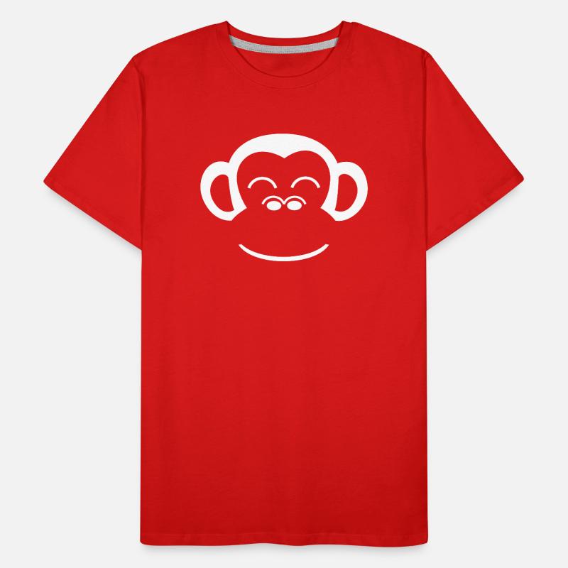 Affe Affengesicht Gorilla Menschenaffe Tiergesicht Männer Premium Bio T-Shirt