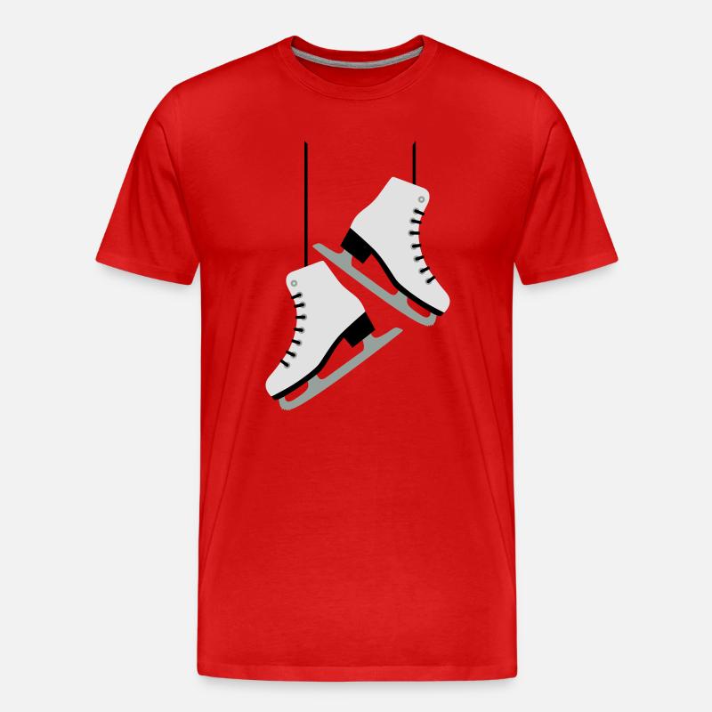 Weiß Skates / Skating - Männer Premium Bio T-Shirt - Rot