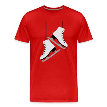 patinage artistique femme - T-shirt bio Premium Homme - rouge - Devant - Damien (186cm)