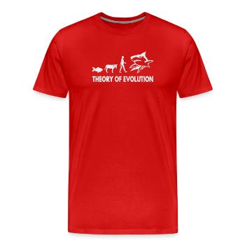 Requin requin créature de la mer cadeau de ventilateur de requin - T-shirt bio Premium Homme - rouge - Devant - Damien (186cm)