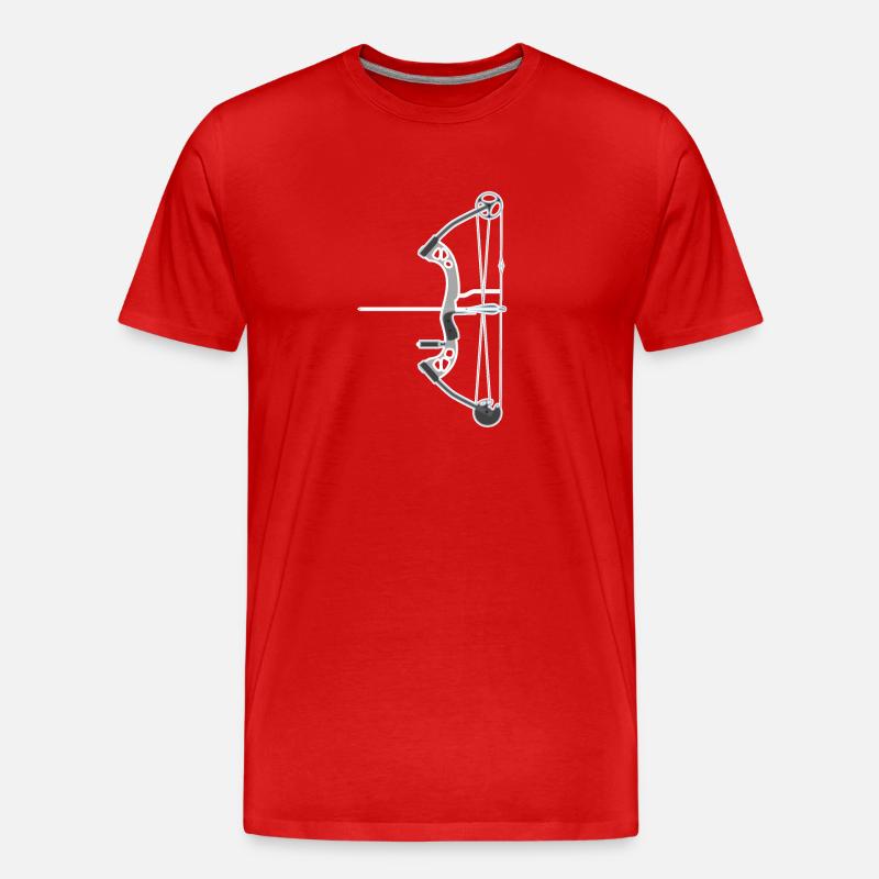 Bogenschießen Compoundbogen - Männer Premium Bio T-Shirt - Rot