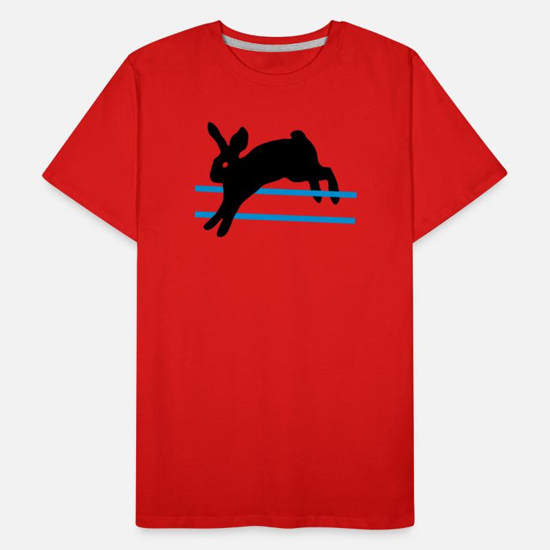 rabbit_agility_2clr Men's Premium Organic T-Shirt