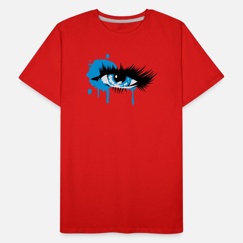 Un oeil coloré avec de longs cils T-shirt bio Premium Homme