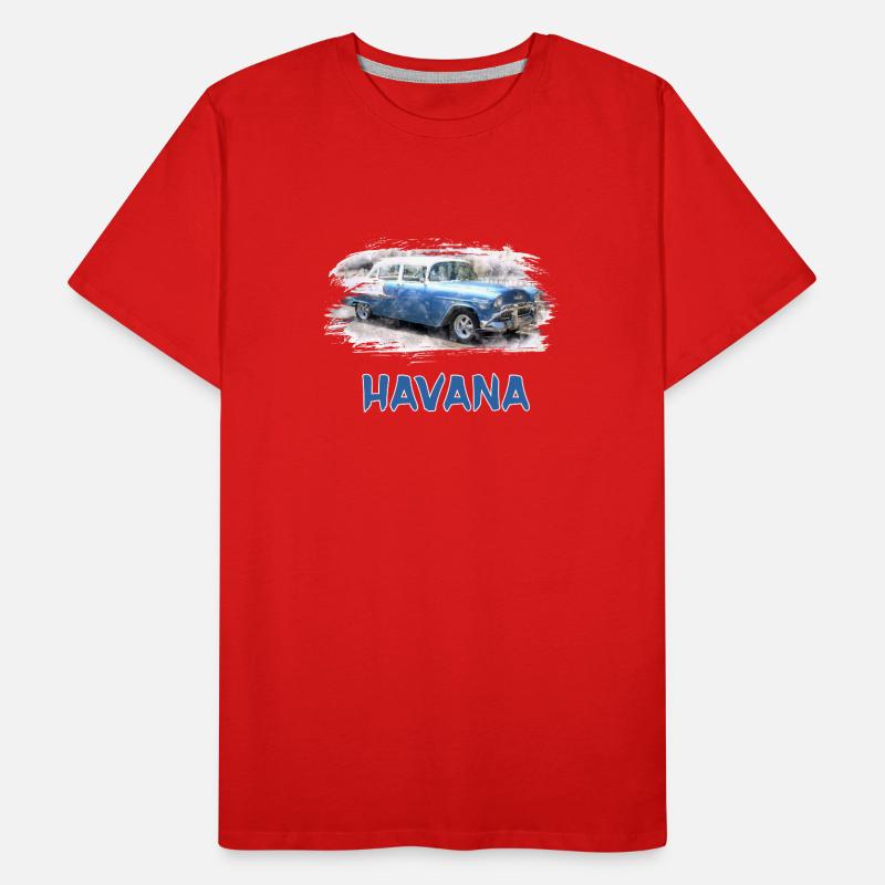 Havane Oldtimer / Cadeau Caraïbes Havana Cuba T-shirt bio Premium Homme