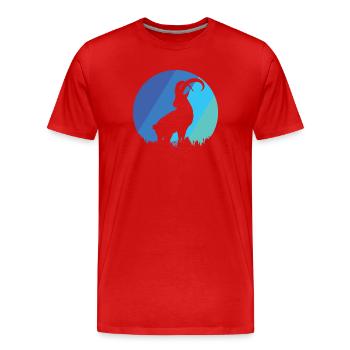 Capricorne - T-shirt bio Premium Homme - rouge - Devant - Damien (186cm)