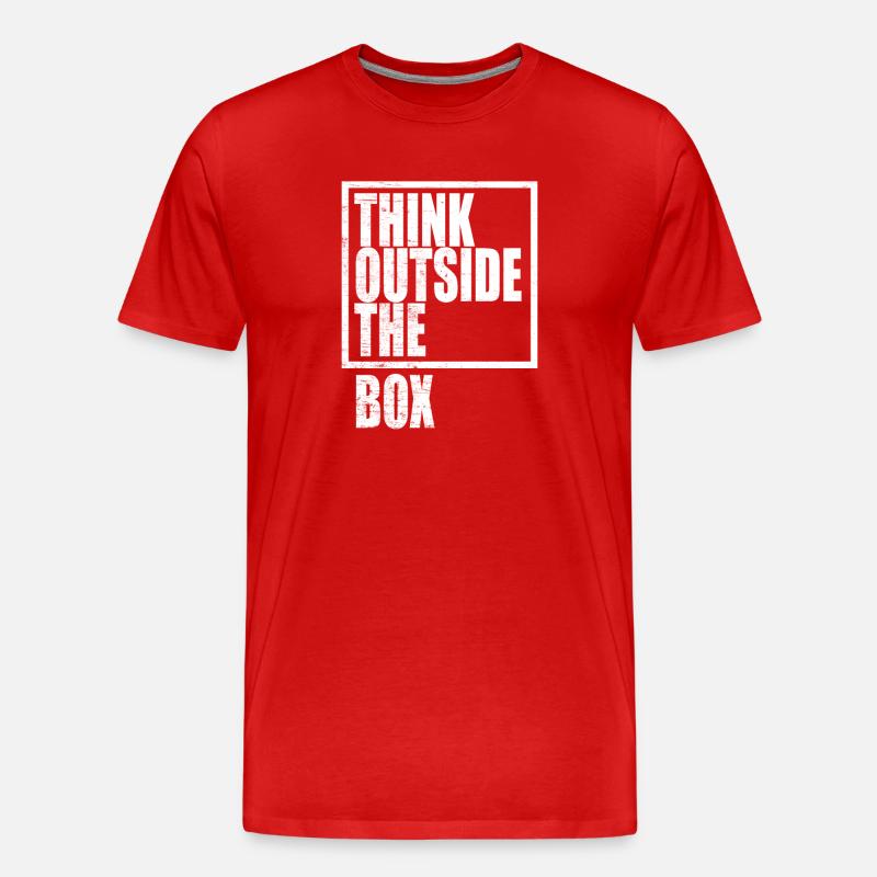 Think Outside The Box / Design Thinking - Männer Premium Bio T-Shirt - Rot