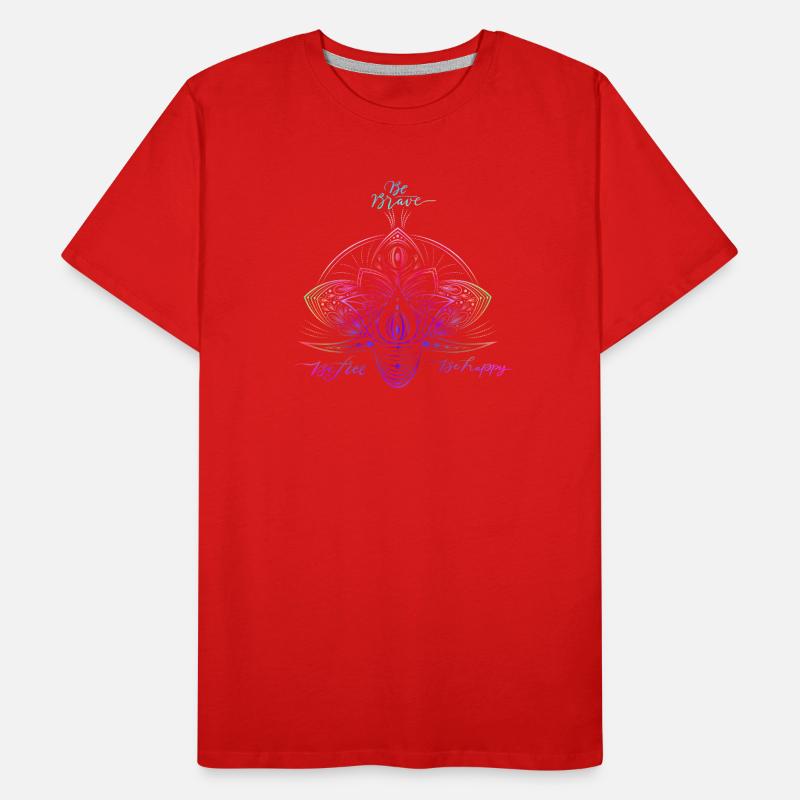Colorful Sparkle Mandala Pattern Men's Premium Organic T-Shirt