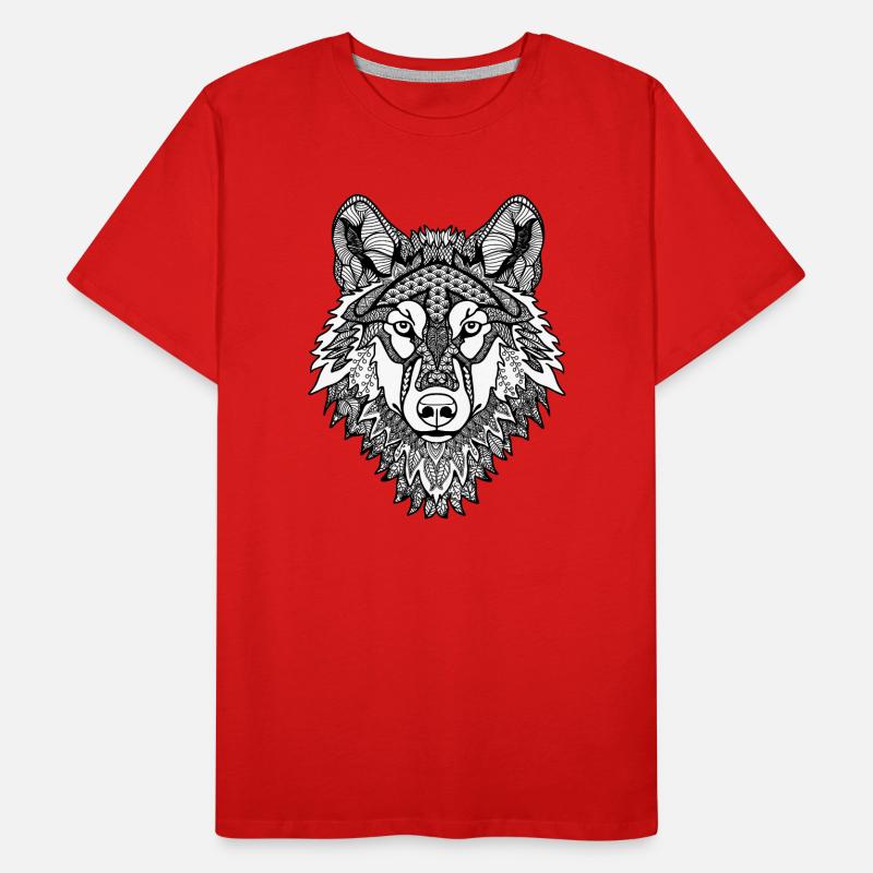 Mandala Loup T-shirt bio Premium Homme
