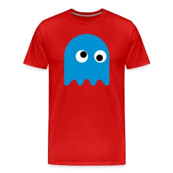 Game Classics Ghost - Men's Premium Organic T-Shirt - red - Front - Damien (186cm)