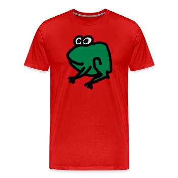 Frosch - Männer Premium Bio T-Shirt - Rot - Vorne - Damien (186cm)