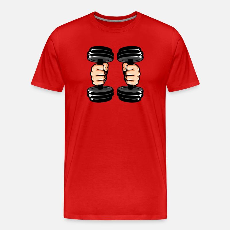 Illustration de style de poignets lestés - T-shirt bio Premium Homme - rouge