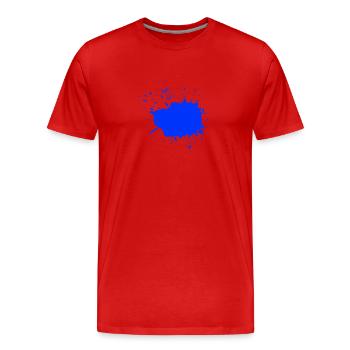 tache de couleur - T-shirt bio Premium Homme - rouge - Devant - Damien (186cm)