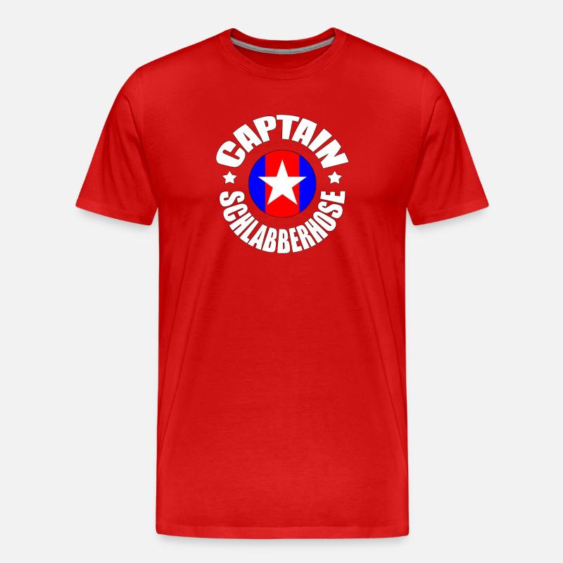 CAPTAIN SCHLABBERHOSE Geschenk - Männer Premium Bio T-Shirt - Rot