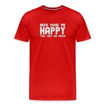Bee beekeeper bees - Men's Premium Organic T-Shirt - red - Front - Damien (186cm)