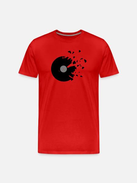 schallplatte_1 - Men's Premium Organic T-Shirt - red