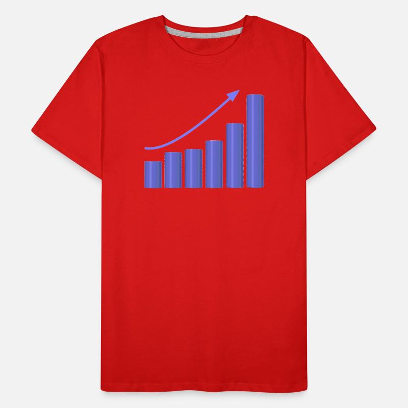 Courbe de croissance avec pente dynamique T-shirt bio Premium Homme