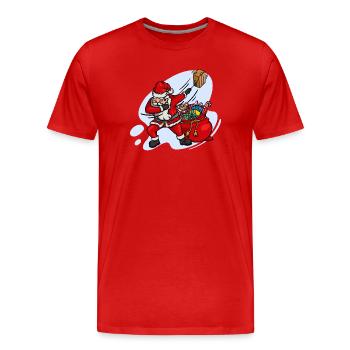 Süßer Dab Dabbing Weihnachtsmann Weihnachten Xmas - Männer Premium Bio T-Shirt - Rot - Vorne - Damien (186cm)