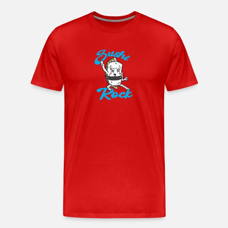 Sushi Essen Japan Geschenk - Männer Premium Bio T-Shirt - Rot