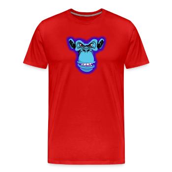 Blue monkey - Men's Premium Organic T-Shirt - red - Front - Damien (186cm)
