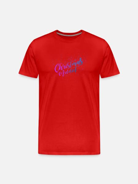 Christmas Addict - Men's Premium Organic T-Shirt - red