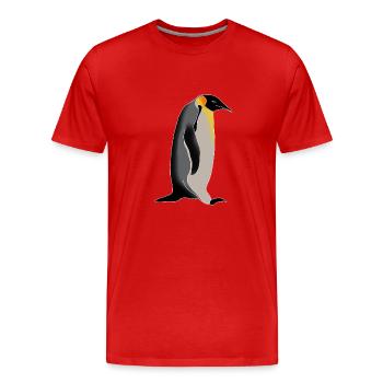 manchot - T-shirt bio Premium Homme - rouge - Devant - Damien (186cm)