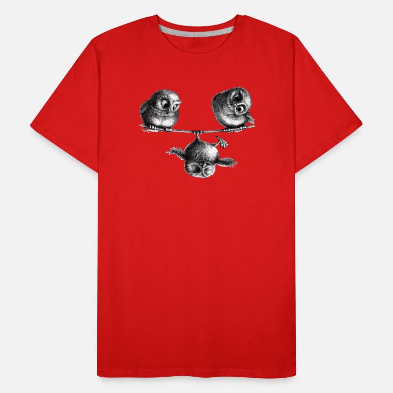 Drei Eulen - Freiheit und Spaß Männer Premium Bio T-Shirt