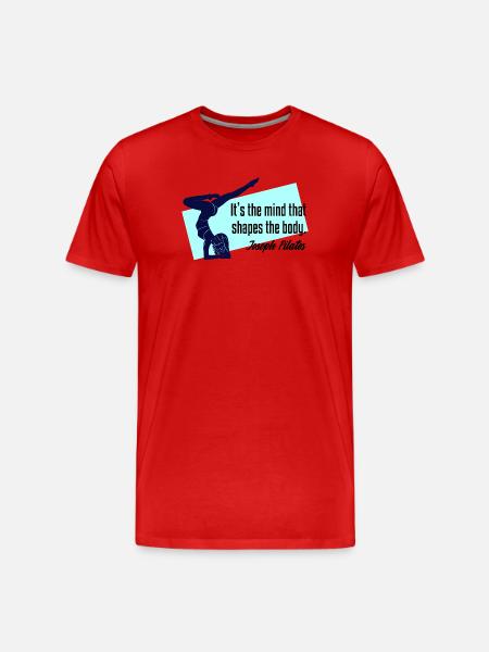 Citation de Joseph Pilates - T-shirt bio Premium Homme - rouge