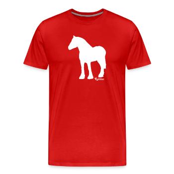 schimmel-kaltblut - Männer Premium Bio T-Shirt - Rot - Vorne - Damien (186cm)