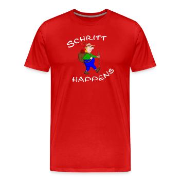 wanderlust - Men's Premium Organic T-Shirt - red - Front - Damien (186cm)