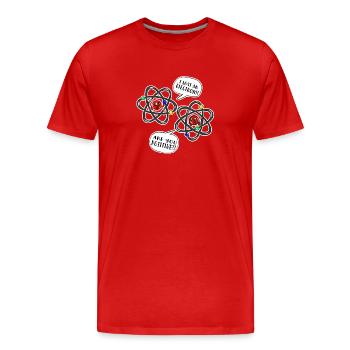 science - Men's Premium Organic T-Shirt - red - Front - Damien (186cm)