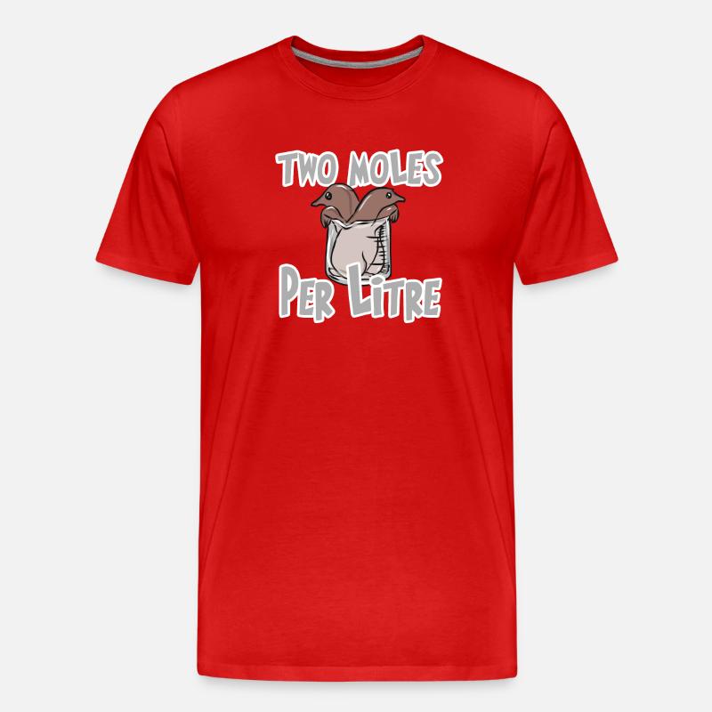 Wissenschaft - Männer Premium Bio T-Shirt - Rot