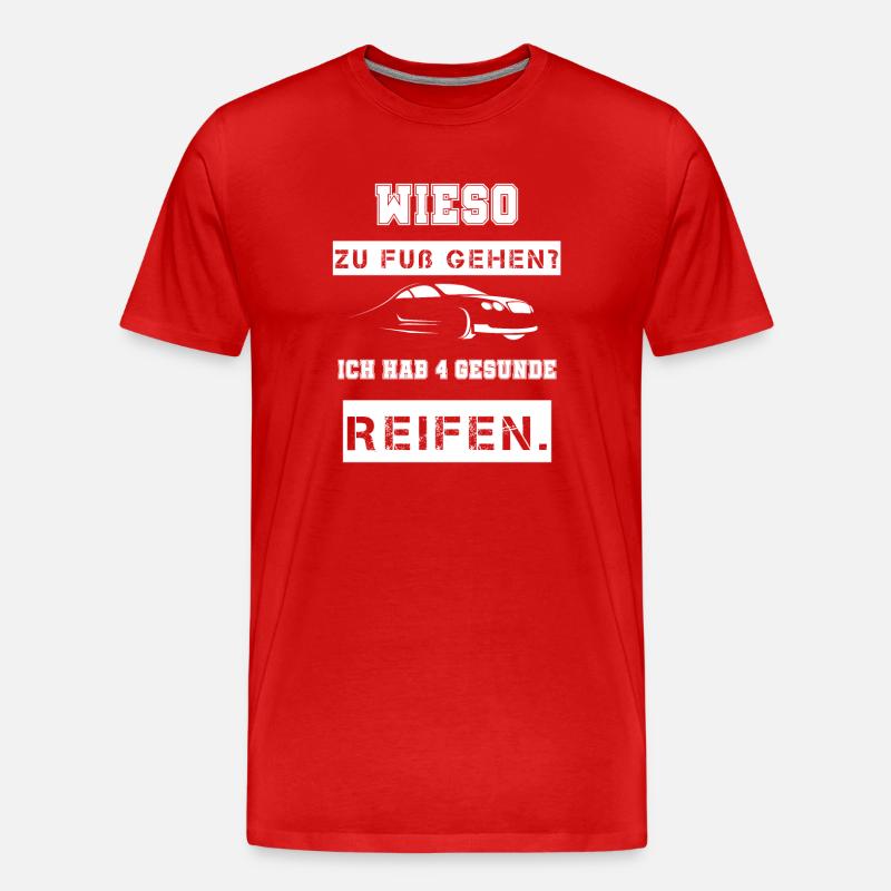 Auto Spruch cool - Männer Premium Bio T-Shirt - Rot