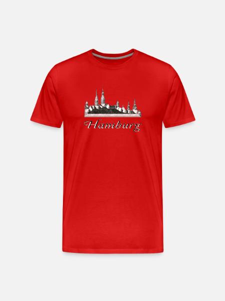 Hamburg - Men's Premium Organic T-Shirt - red