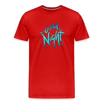 Bonne nuit - T-shirt bio Premium Homme - rouge - Devant - Damien (186cm)