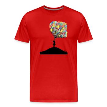 Balloons, Balloons de Le & Je - T-shirt bio Premium Homme - rouge - Devant - Damien (186cm)