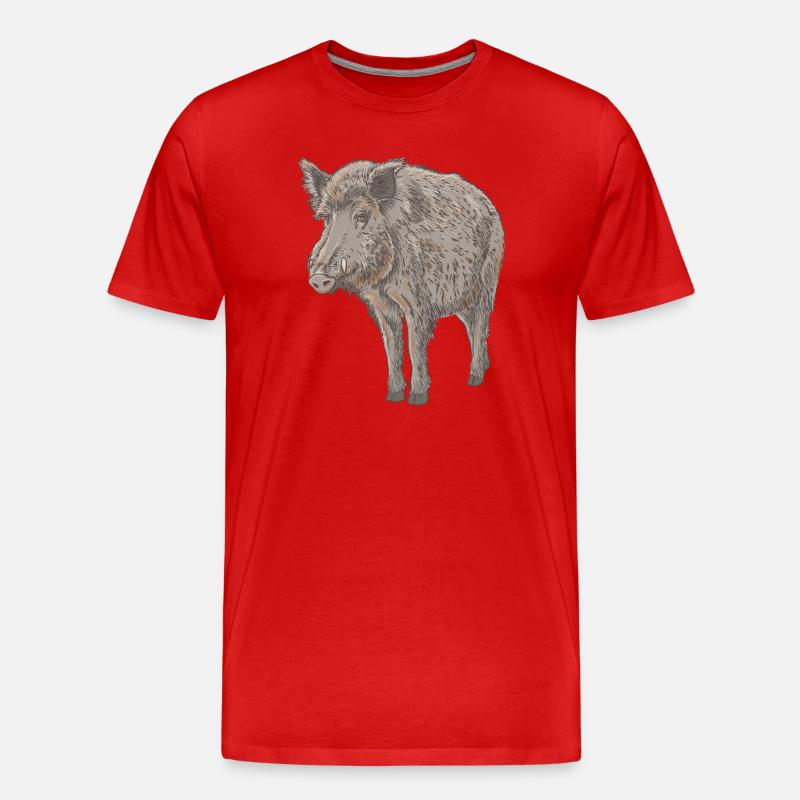 Boar - Männer Premium Bio T-Shirt - Rot