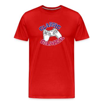 Cadeau de console de jeu - T-shirt bio Premium Homme - rouge - Devant - Damien (186cm)
