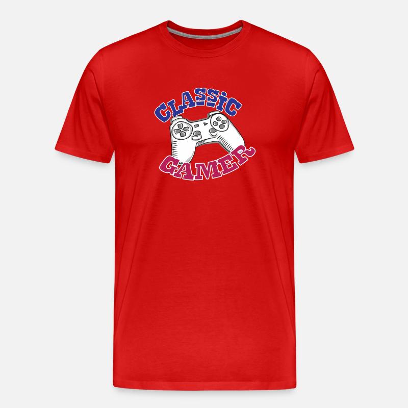 Game gambling game console gift - Men's Premium Organic T-Shirt - red