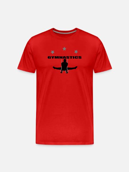 gymnastics men - Men's Premium Organic T-Shirt - red