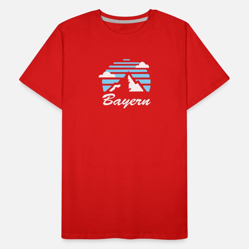 Bavière, Montagnes, , Cadeau T-shirt bio Premium Homme